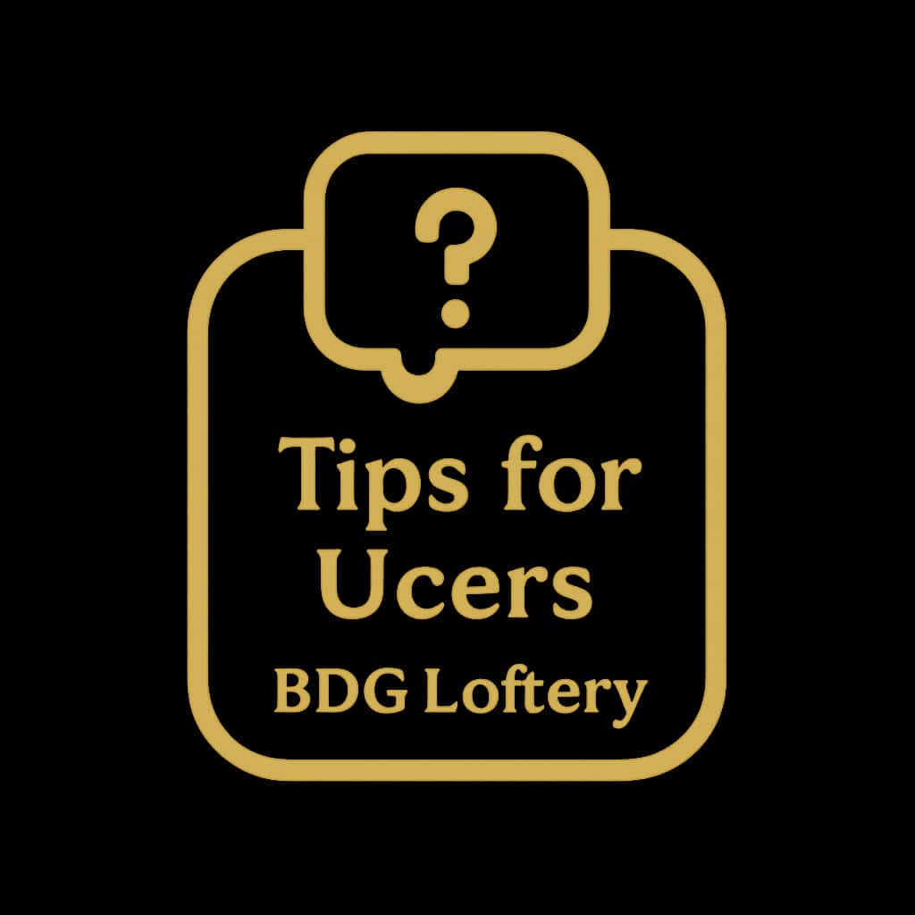 A badge symbolizing guidance for BDG Lottery users, designed with clean lines.