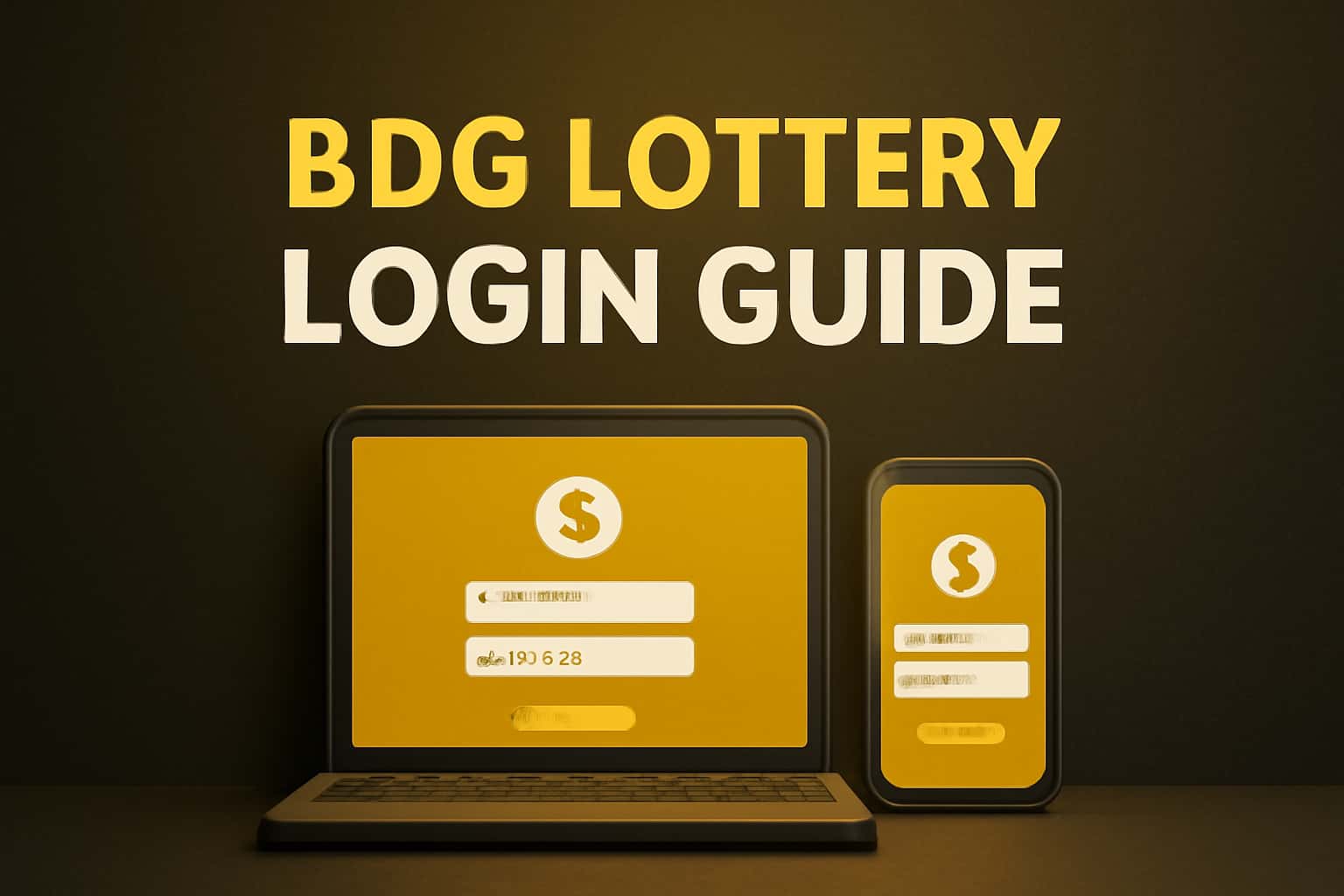 An informative scene showcasing the BDG Lottery Login Guide in a modern design.