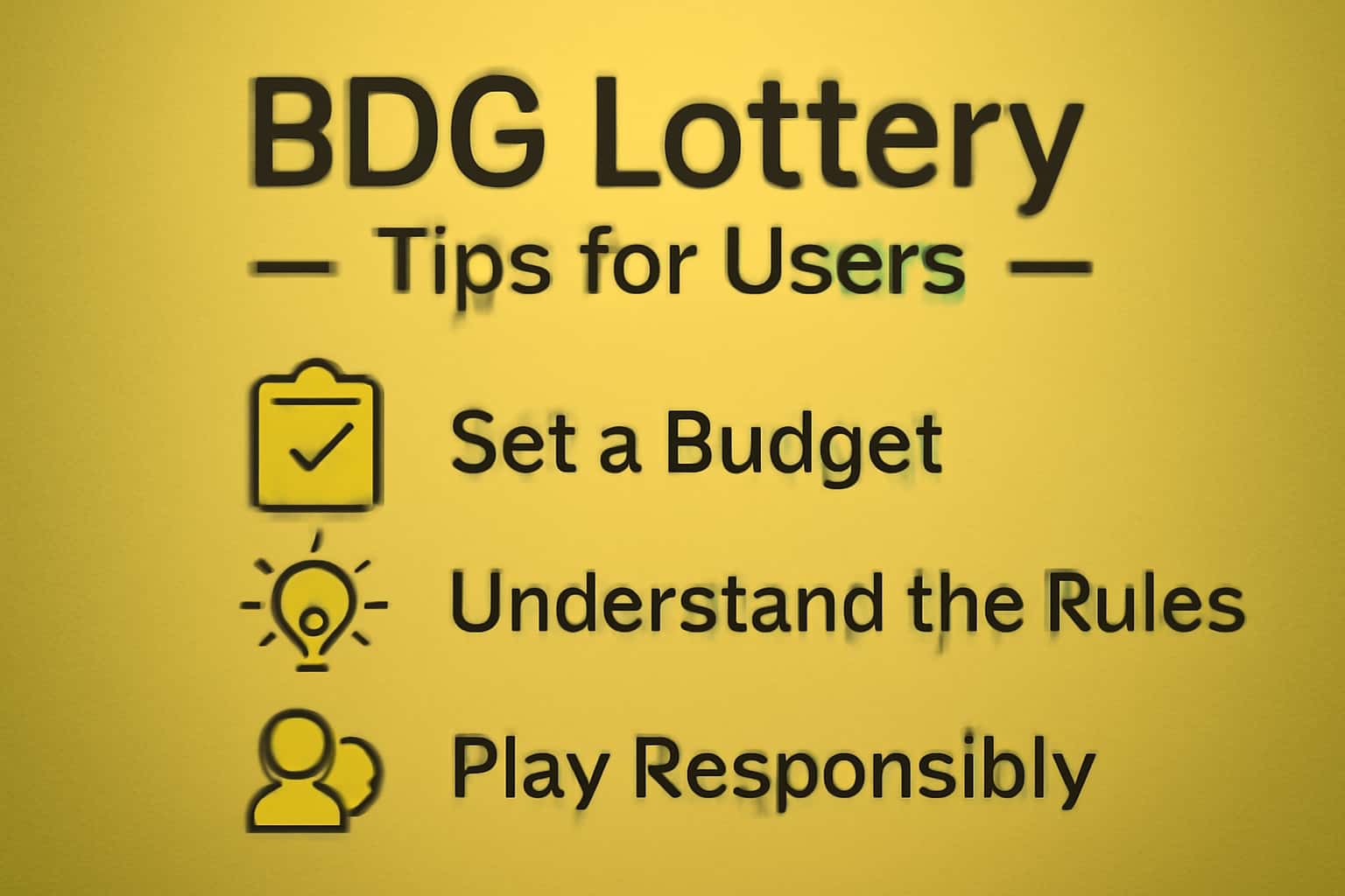 An informative scene depicting tips for BDG Lottery users, featuring sleek design elements.