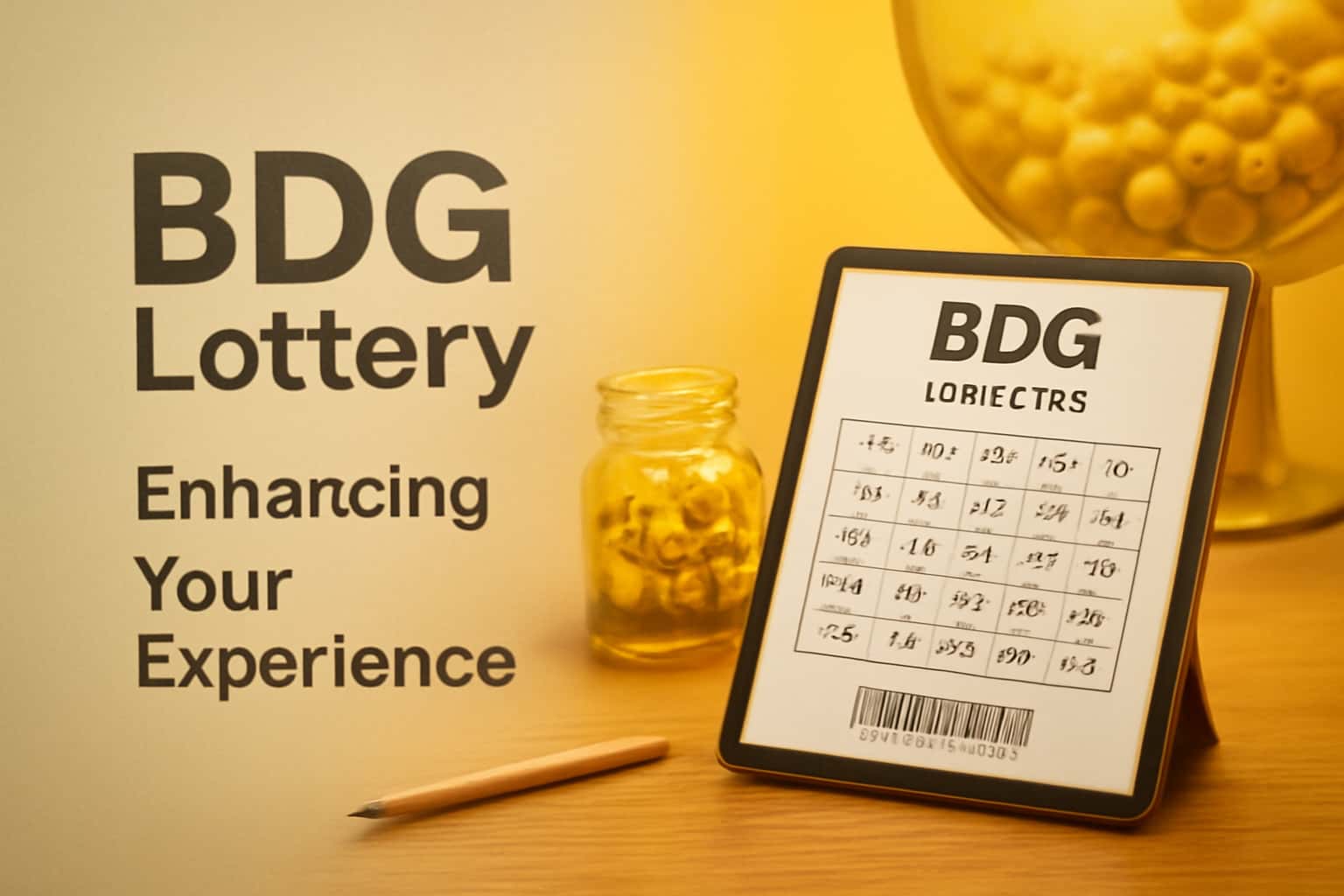 A futuristic representation of enhancing the BDG Lottery experience, showcasing the text BDG Lottery.