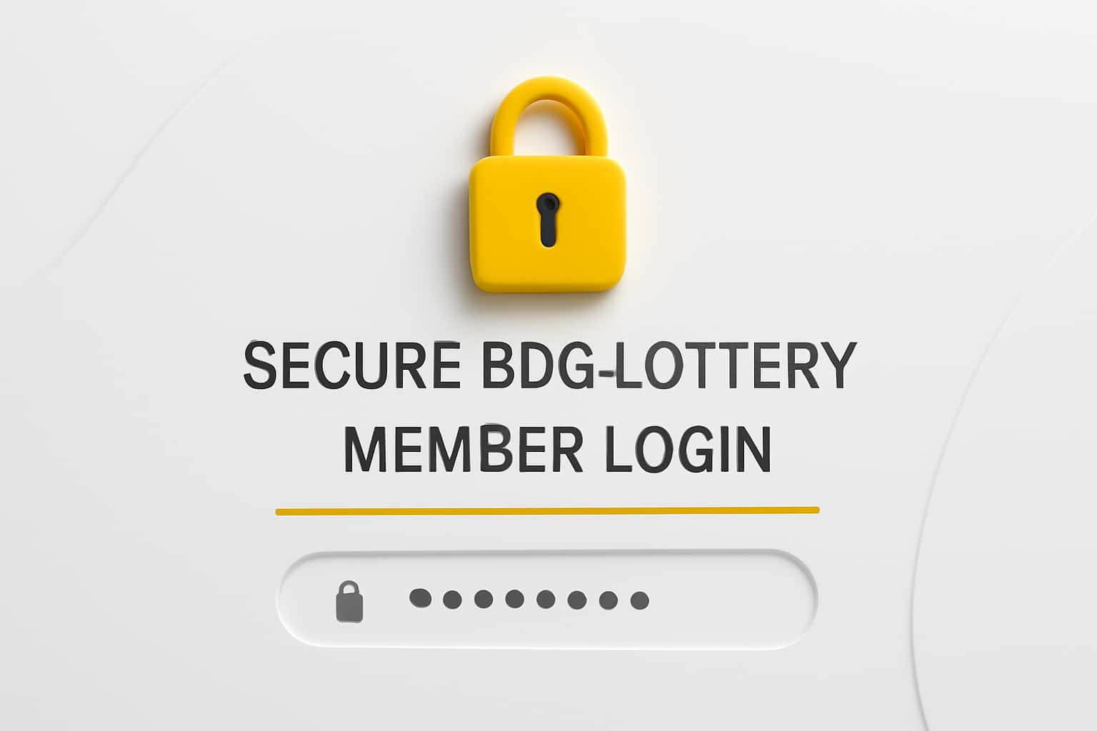 Secure BDG Lottery Member Login Interface