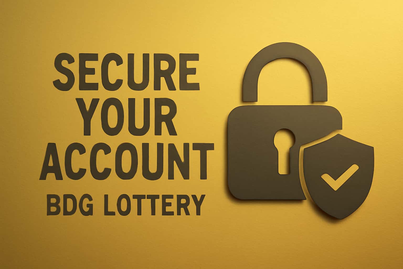 An illustrative scene focusing on securing your BDG Lottery account with visual elements representing security and trust.