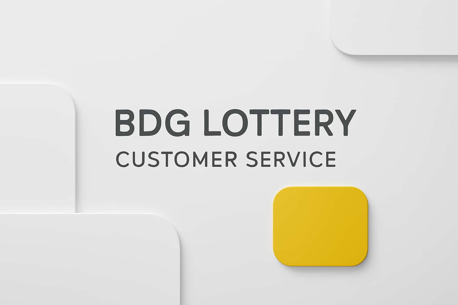 BDG Lottery Customer Service Interface