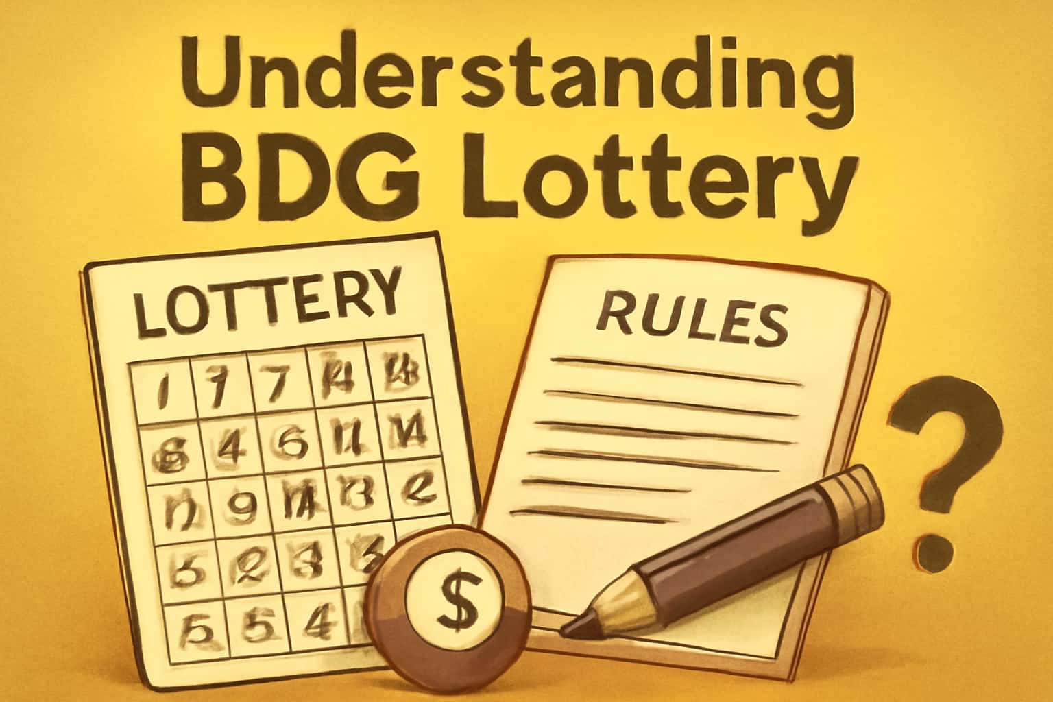 An illustrative scene depicting the BDG Lottery rules in an educational context.