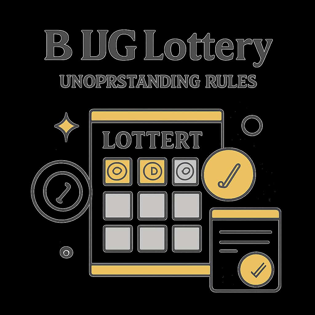An educational diagram outlining BDG Lottery rules.